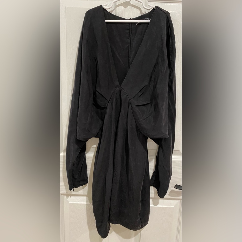 ZARA Long Sleeve Black Mini Dress Size Small